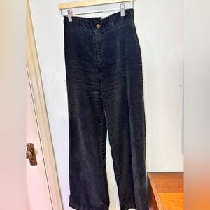 Black High-Waisted Vintage 70s Buckled Pants